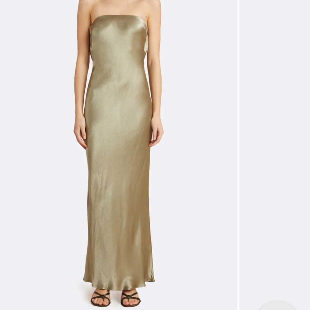 Bec & Bridge moon dance strapless dress in sage
